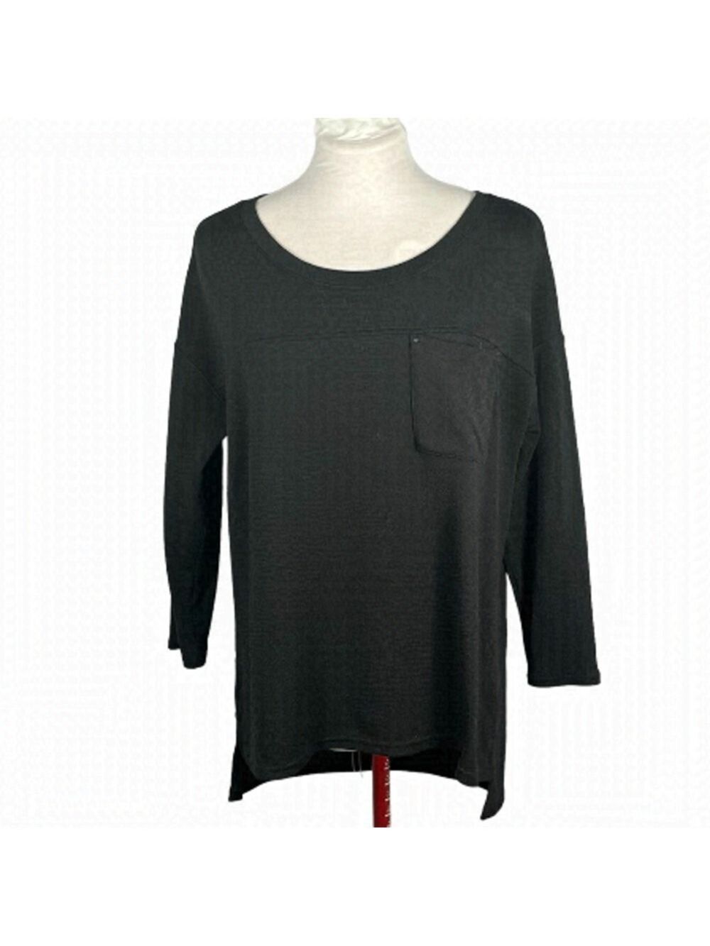 Calvin Klein Jeans black pullover top size M with split hem longer in the back